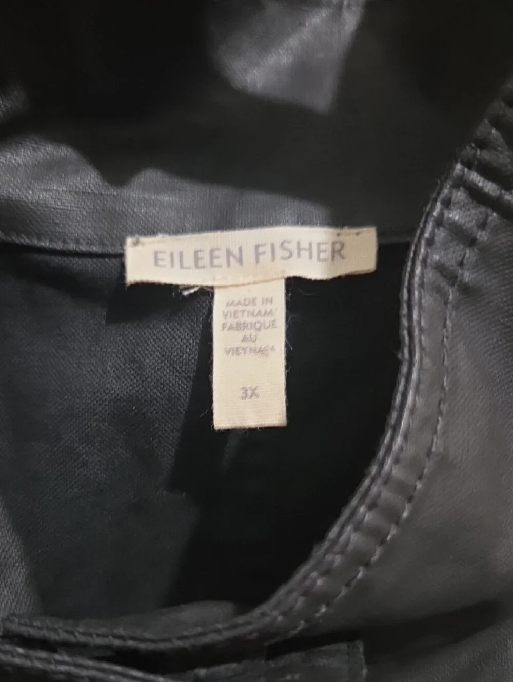 Eileen Fisher Black Jacket - Organic Cotton And Linen - Picture 3 of 5